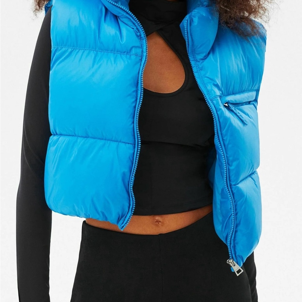 Bershka Blue Puffer Vest
